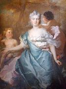 Nicolas de Largilliere La marquise de la Tour Maubourg et ses deux filles oil painting picture wholesale